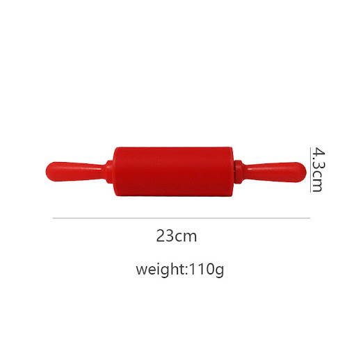 Title 24, Silicone Rolling Pin with Wooden Handle for Noo...
