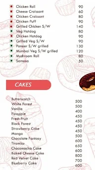 Bakers Boutique menu 1