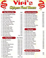 Viri's Chinese Food House menu 3