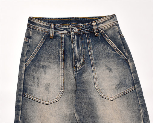 Title 11, Fashion Personalized Washed Worn Jeans Men Comf...