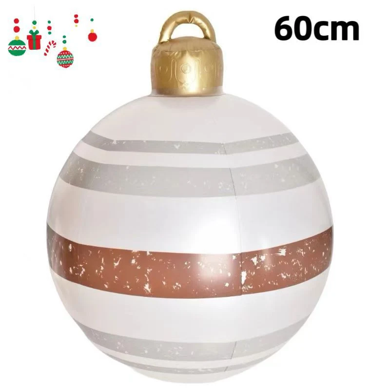 PVC Opblaasbare 60cm Kerstbal Ornament Bal voor Evenementen, Feestelijke Sfeer, Feestopstelling, Binnenplaats Inrichting