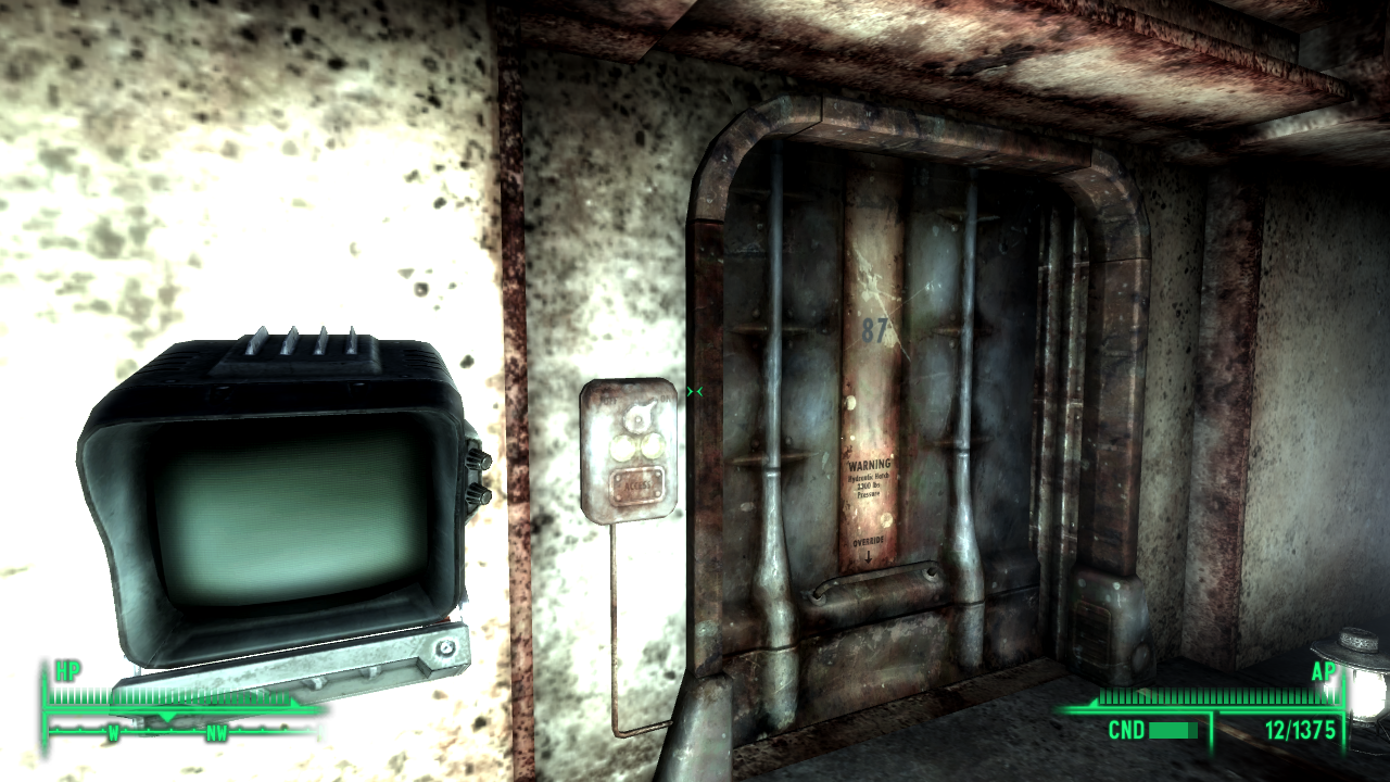 Vault 87 second entrance by the terminal. | Fallout 3
