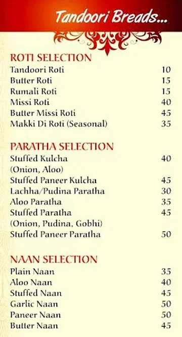 Singla's Sweets, Bakery & Restaurant menu 