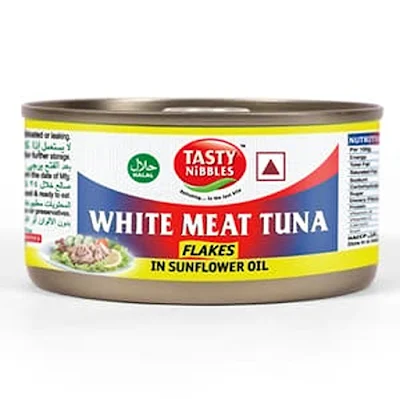 Tasty Nibbles White Meat Tuna Flakes In Sunflower Oil 185 Gm