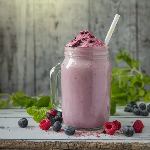 Mixed Berry Whey Protein Shake [450 Ml, Mason Jar]