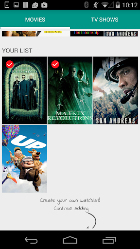 Screenshot Movie Bucketlist - Watchlist