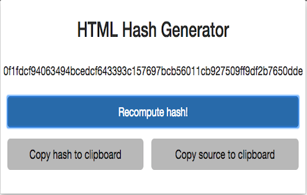 HTML Hash Generator Preview image 0