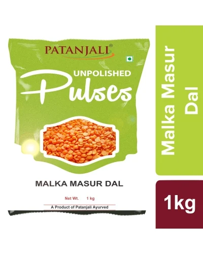 Patanjali Unpolished Malka Masur Dal - 1 kg