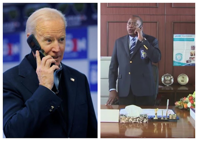 US President Joe Biden and President Uhuru Kenyatta ./courtesy