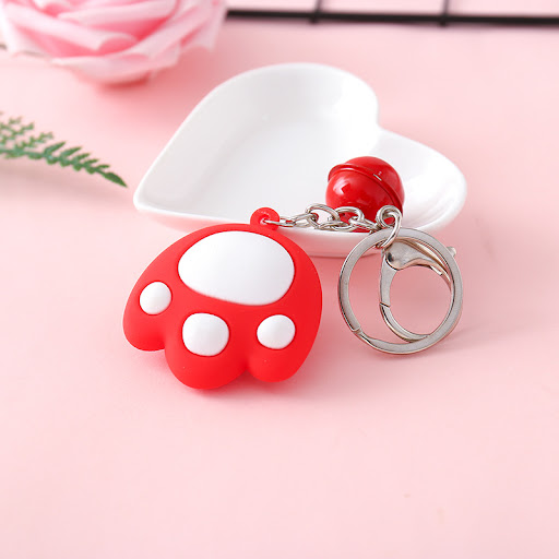 Title 4, Cute Claw Series Bell Key Soft Rubber Car Penda...