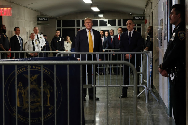 Former US President Donald Trump speaks after a break during his trial at the Manhattan Criminal Court in New York, the US, May 21 2024. Picture: REUTERS/MICHAEL M SANTIAGO