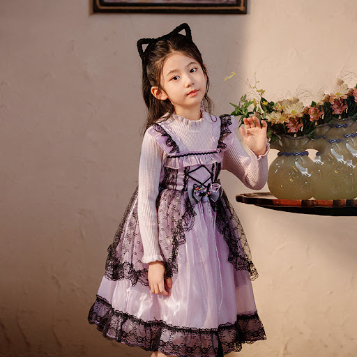 Title 2, Girls purple long sleeve dress for comfort and ...