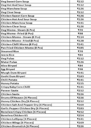 Delhi Cafe & Restaurant menu 