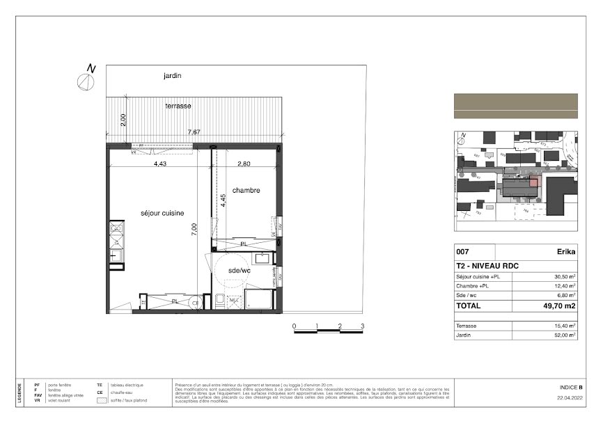 Vente appartement 2 pièces 49.7 m² à Fonbeauzard (31140), 177 600 €