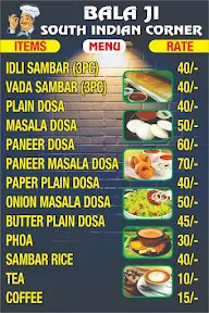 Balaji South Indian Corner menu 1