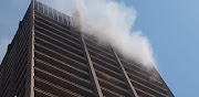 The building housing the offices of the Gauteng Health and Human Settlements in Johannesburg caught fire on September 5, 2018.