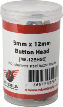 Wheels MFG M5 x 12MM Button Head Stainless Bolts Bottle/50 alternate image 0