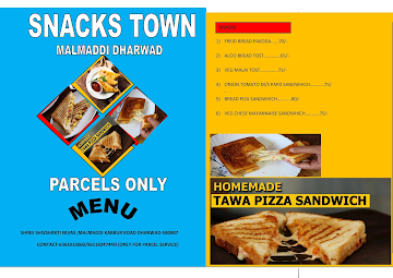 Snacks Town menu 