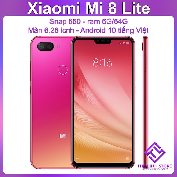 Điện Thoại Xiaomi Mi 8 Lite Màn 6.26 Inch - Snap 660 Ram 6G 64G