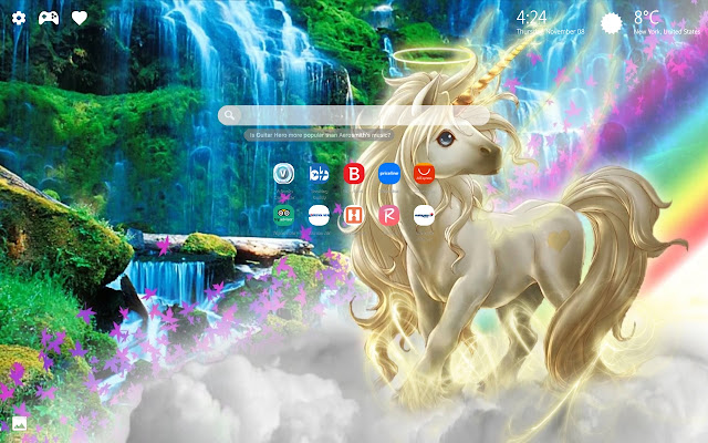 Unicorn Rainbow Wallpapers HD New Tab Theme