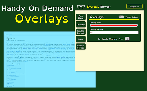 Dyslexic Browser