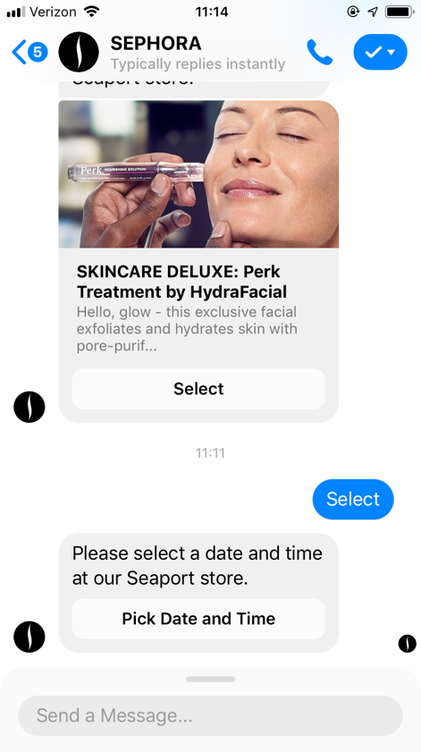 popular chatbots sephora bot