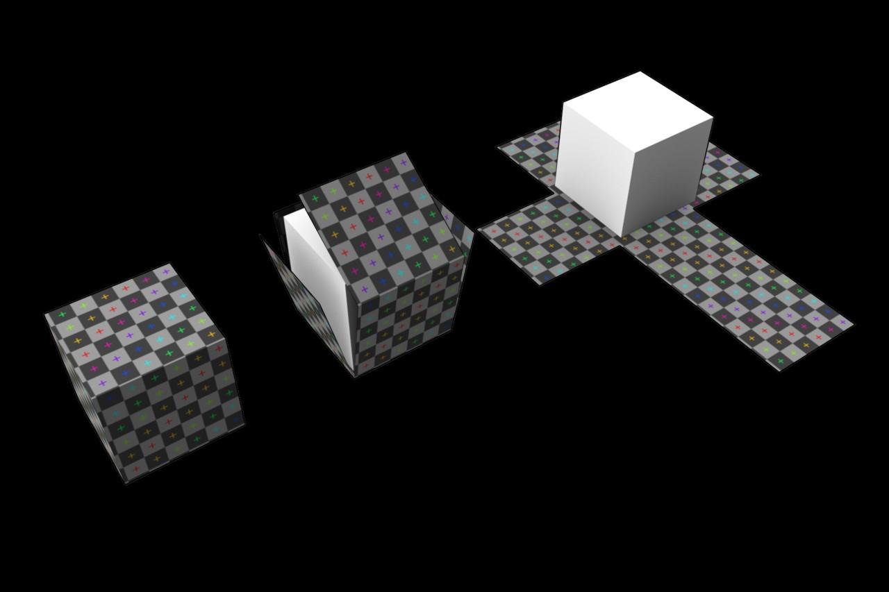 Image of an unwrapped cube