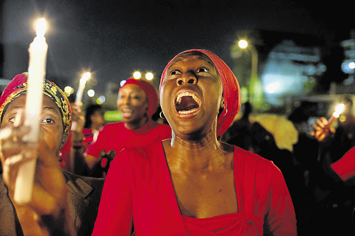 VOLATILE TERRITORY: Women protest against the recent kidnapping of 200 schoolgirls in Nigeria