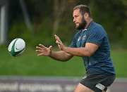 Thomas du Toit during a Springbok training session at University of Dublin on November 1 2022.