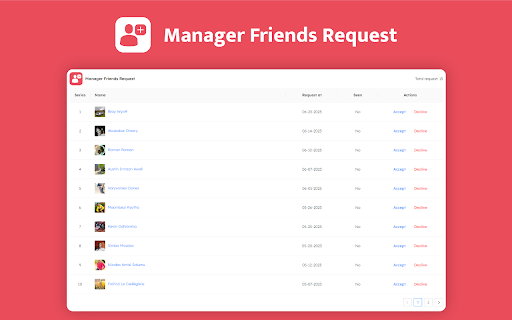 Manager Friends Request