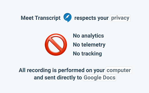 Meet Transcript