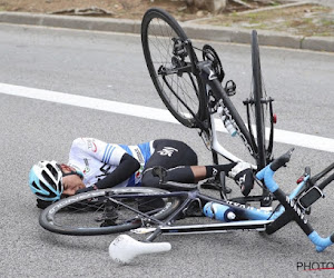 Amper 21-jarig toptalent van Team Sky houdt meerdere breuken over aan valpartij in Catalonië