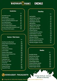 Baenaam Point menu 1