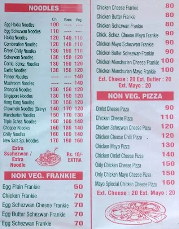 Sai Fast Food menu 