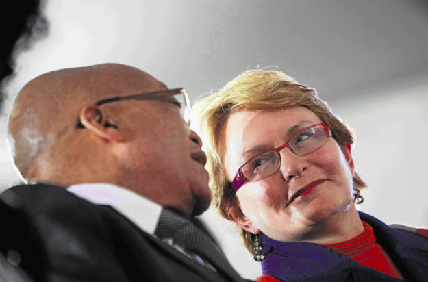 Former president Jacob Zuma and DA federal council chairperson Helen Zille. File photo.