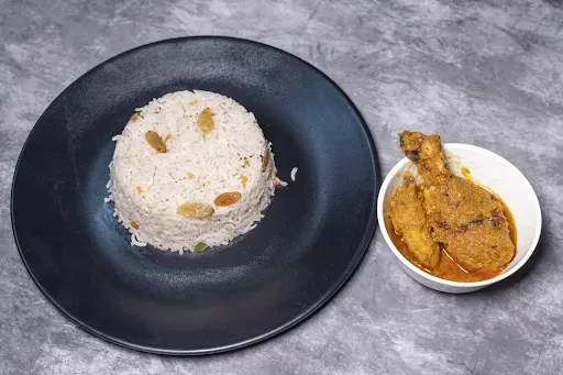 Veg Pulao With Chicken Kassa [2 Pieces]