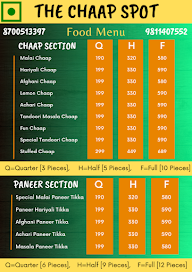 The Chaap Spot menu 4