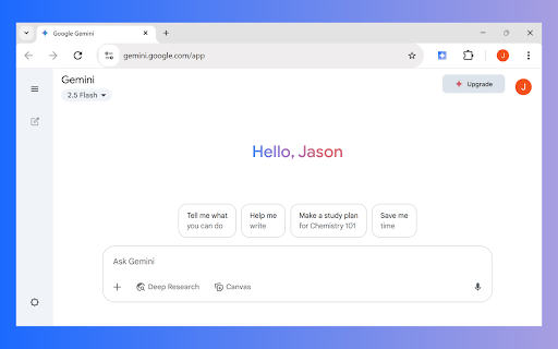 కొత్త ట్యాబ్‌లో Google Gemini ని తెరవండి