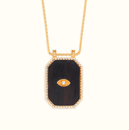 Title 14, Large Heart Tarot Necklace Large Square Pendant...