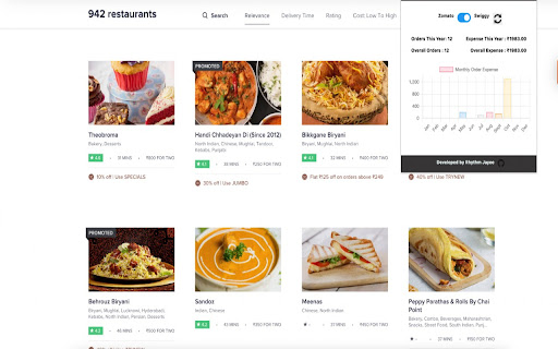 Zomato-Swiggy Expense Tracker