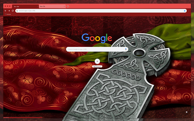 Gray cross red background chrome extension