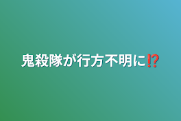 鬼殺隊が行方不明に⁉️