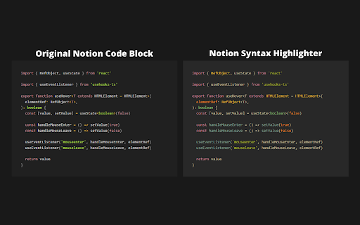 Notion Syntax Highlighter