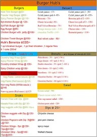 Burger Hub's menu 1