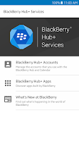 BlackBerry Hub+ Services Screenshot