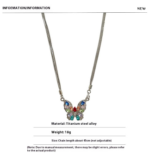 Title 6, Womens Colorful Diamond Butterfly Multi-layer ...