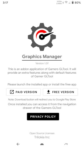 Screenshot Graphics Manager : GFX Addon