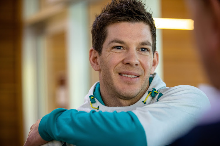 Australia cricket team captain Tim Paine speaks at a press conference to discuss his preparation to defend the Ashes against England this summer, at the National Cricket Centre in Brisbane on June 14, 2021.