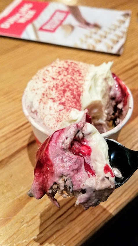 Raspberry Butter Mochi Dumplings with White Chocolate Mousse for Portland Dumpling Week 2018 from Salt and Straw