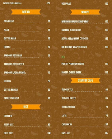 Otantik Doner Kebabz menu 